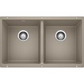 Blanco Precis Equal Double Undermount Truffle, Undermount Mount, 0 Hole 517678